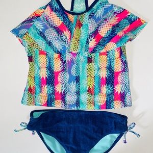 Girls Pineapple Bathing Suit: YXL